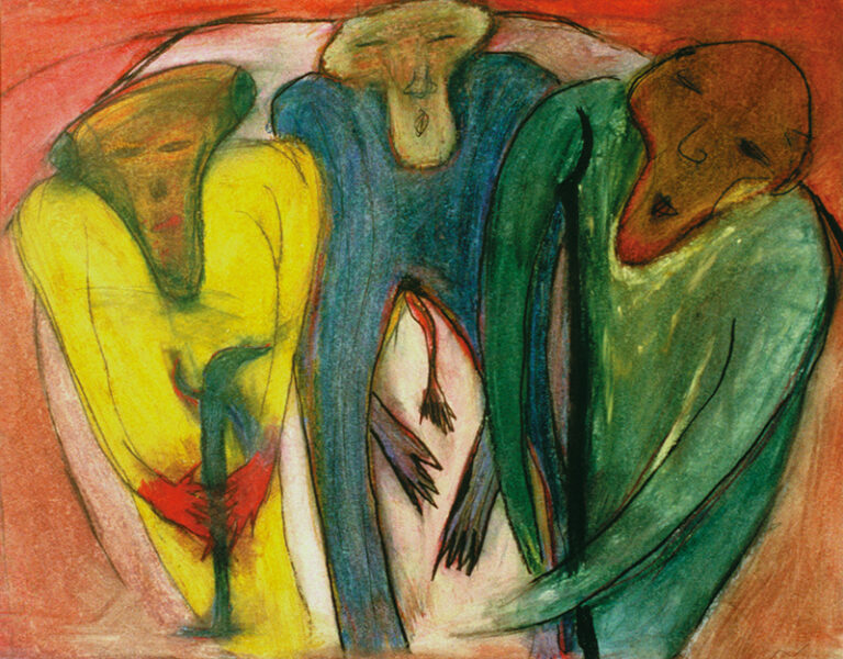 die Erbschaft, 1997, Pastell auf Papier, 45x40cm