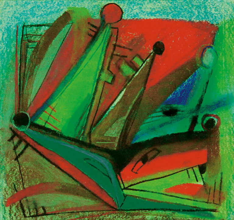 das Buch der Wölfe, 1986, Pastell auf Papier, 45x40cm